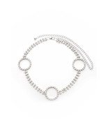 Circle 2 Line Rhinestone Chain Belt - $14.80 CAD