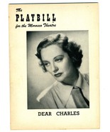Playbill Dear Charles 1954 Tallulah Bankhead Fred Keating Werner Klemperer - £27.42 GBP