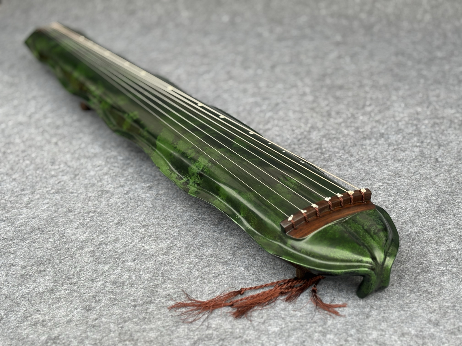 Guqin Banana leaf style Old Tongmu raw lacquer Performance teaching Hand... - $455.00