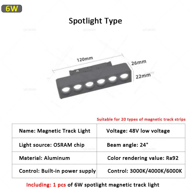  Recessed Magnetic Track Lights Design LED Lamp Magnetic Rail Ceiling System Ind - £131.06 GBP