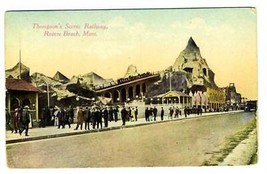 Thompson&#39;s Scenic Railway Revere  Beach Massachusetts 1900&#39;s Postcard - $11.88