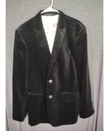 EXPRESS Mens Sz 38S Black Velvet Velour Blazer - $30.53