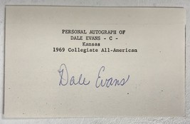 Dale Evans (d. 2014) Signed Autographed 3x5 Index Card - Football - £10.14 GBP