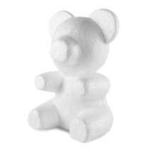 Foam Teddy Bear Shaped Flat Nose Arts And Crafts Blank White Diy Mould S... - £15.95 GBP