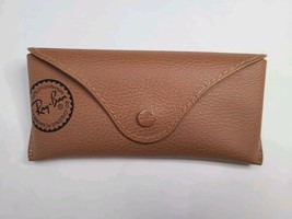 Original Ray Ban Sun Glass Case - Brown Textured - Snap Close Soft Glasses Case - £9.99 GBP