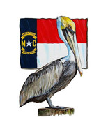 NC State Flag &amp; Pelican High Quality Graphic Art Decal Car Cup Cooler Ta... - €6,03 EUR+