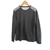 J.CREW Knit Goods Cotton Color-Block Sweatshirt Crewneck Gray Size Med - $19.79