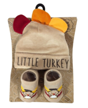 Baby Essentials Infant Little Turkey Hat and Socks 0-6 months Cotton Pol... - £10.97 GBP