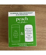 Peach Not Plastic Deodorant Starter Kit Cucumber Sage  Unisex  2.04 oz NEW - £10.94 GBP