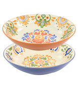 Laurie Gates Tierra 2 Piece Round Stoneware Dinner Bowl Set in Assorted ... - $56.94 CAD
