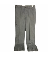 Vintage Uniform Work Pants 34 x 36 Black Check Straight Leg Adjustable W... - $42.33