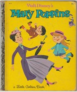 Walt Disney&#39;s Mary Poppins 1964 Vintage Little Golden Book D113 - £11.93 GBP