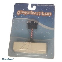 Gingerfrost  Lane Christmas Village 3 Light Street Lamp Red/White Candy ... - $3.98