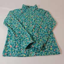 Columbia WG6778 Youth/Girls Size XL Green Floral Fleece Full Zip Jacket - $19.79