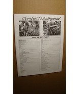 COMBAT! STALINGRAD TATICAL LEVEL *VF/NM 9.0* RULES OF PLAY - €9,41 EUR