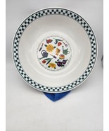 Country Garden by Signature Pasta Bowl Green Check Border Flowers Pots B... - $36.85 CAD