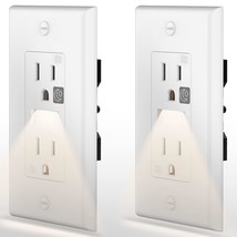 2 Pack Led Night Light Outlet,Nightlight Electrical Outlets,Tamper Resis... - £25.73 GBP