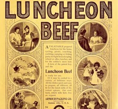 Luncheon Beef Armour Packing Co 1897 Advertisement Victorian XL Food KC DWII6 - £31.96 GBP