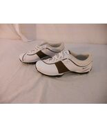 EXCELLENT CONDITION NIKE WOMEN&#39;S 8 GOLF SHOE LN2  white BRONZE leather 6... - $56.74 CAD