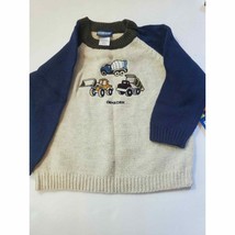 Boys OshKosh B&#39;Gosh Embroidered Truck Sweater 24 Mo 2t New Vintage Stock - $29.00