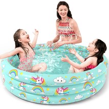 Inflatable Baby Kiddie Pool - Kids Paddling Pool Toddler Baby Swimming P... - £29.80 GBP