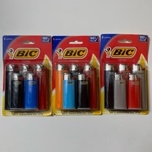Bic Lighters Assorted Colors, 3 Packs Each Containing 5 (Total 9 Regular... - $26.10