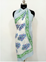 Indian Cotton Beach Sarong Hand Block Print Body Wrap Cover Up Pareo Gif... - £10.07 GBP