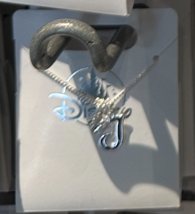 Disney Parks Mickey Mouse Faux Gem Letter J Silver Color Necklace NEW image 5