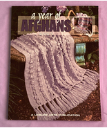 A Year of Afghans Book 5 Leisure Arts 2000 crochet 52 wraps throws - £7.96 GBP