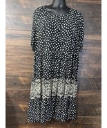 More Jazz Dress Women’s Plus Size 24 Vintage Midi Buttons Black White Fl... - €14,84 EUR