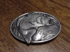 Old Big Mouth Bass Fishing Belt Buckle Bergamot 1977 Outdoors Sportsman Guide - £7.41 GBP