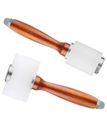 Leather Carving Hammer 2 Pieces, Leathercraft Mallet, Nylon Wood Handle ... - £28.43 GBP