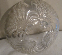 SILVER OVERLAY FOOTED DISH BOWL	  10 1/4&quot; DIAMETER X 2 3/4&quot; HIGH CENTERP... - $11.48