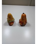 Fall Corn Squash Thanksgiving Salt and Pepper Shakers Pre-Owned - £3.95 GBP