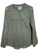 Holding Horses Womens Size 8 MEDIUM Roll Tab Shirt Top Green - PD - £10.65 GBP