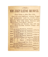 1895 New Jersey Electric Railway Time Table Advertisement Victorian Trai... - $368.75 MXN