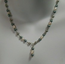 Vintage Signed LBVYR Pearl Necklace 21.5&quot; -Adjustable - £14.59 GBP