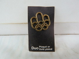 Vintage Olympic Pin - 1976 Montreal Gold Plate Logo - New In Package - £13.23 GBP