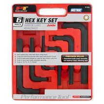 Performance Tool W1938 6 Piece Jumbo Hex Key Metric Set , Black - $48.99