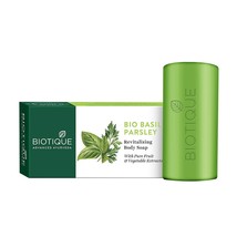 Biotique Bio Basil &amp; Parsley Revitalizing Body Soap With Pure Fruit &amp; Vegetable  - £17.53 GBP