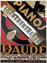 Decor Poster.Interior home.Room design art.French piano store.Daude player.11581 - £14.06 GBP+