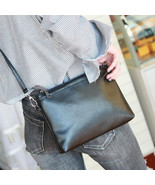 Women&#39;s Leather Vintage Handbag Clutch Shoulder Small Black Tote ! - $41.09 CAD