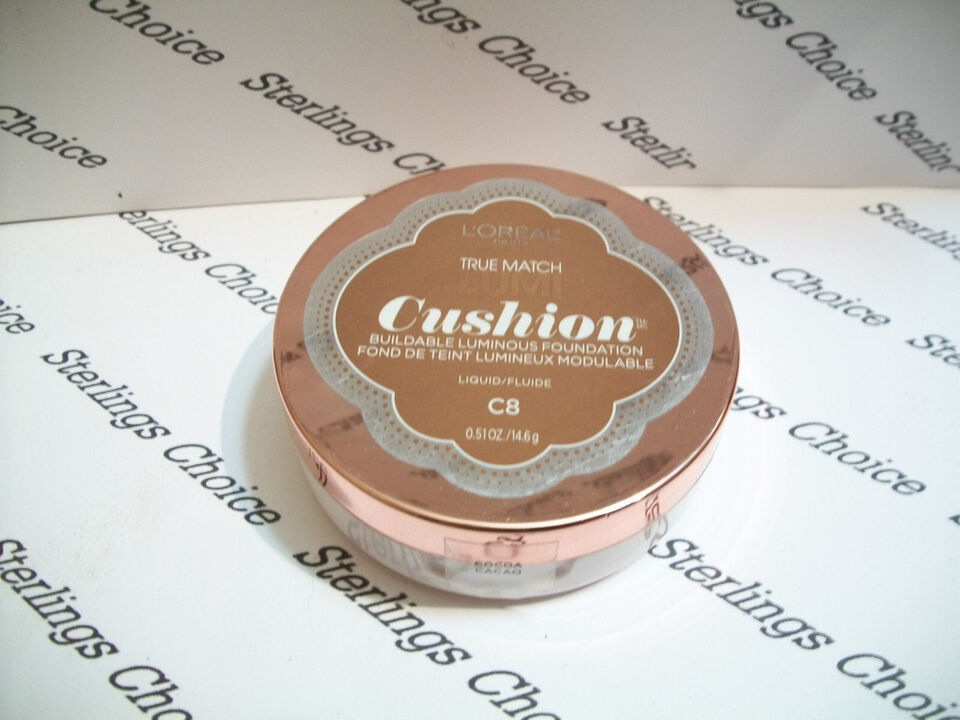 Loreal True Match Lumi Cushion Buildable Luminous Foundation #C8 Cocoa U... - $6.52