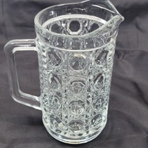 Clear Federal Glass Windsor Pitcher Button and Cane Pint Creamer Tableware Vtg - £15.92 GBP