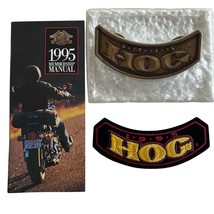Harley-Davidson Owners Group H.O.G. HOG 1995 Patch & Pin Set NOS W Member Manual - $74.24