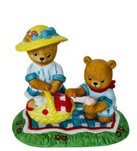 Teddy Bear Figurine Calendar Katharine Stevenson Bronson anthropomorphic June  - £27.57 GBP
