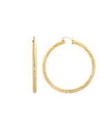 18k Layered real gold filled Round hoop earrings 60mm - $15.63 CAD