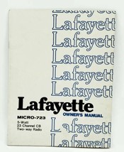 Lafayette 23 Channel CB Radio Micro-723 Owner&#39;s Manual - $11.16
