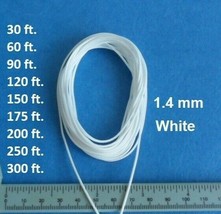 1.4 mm White Lift Pull String Cord for Window Blinds &amp; Shades, 30-300 ft - £11.48 GBP+