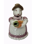 Otagiri Gardener Rabbit Teapot Ceramic Hand Painted Japan - $530.01 MXN